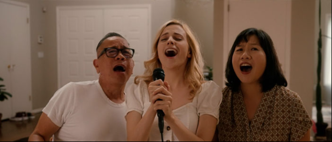 Film still from "Grounded", San Diego Asian Film Fest selection, 2023, featuring Angela Chew as supporting lead.