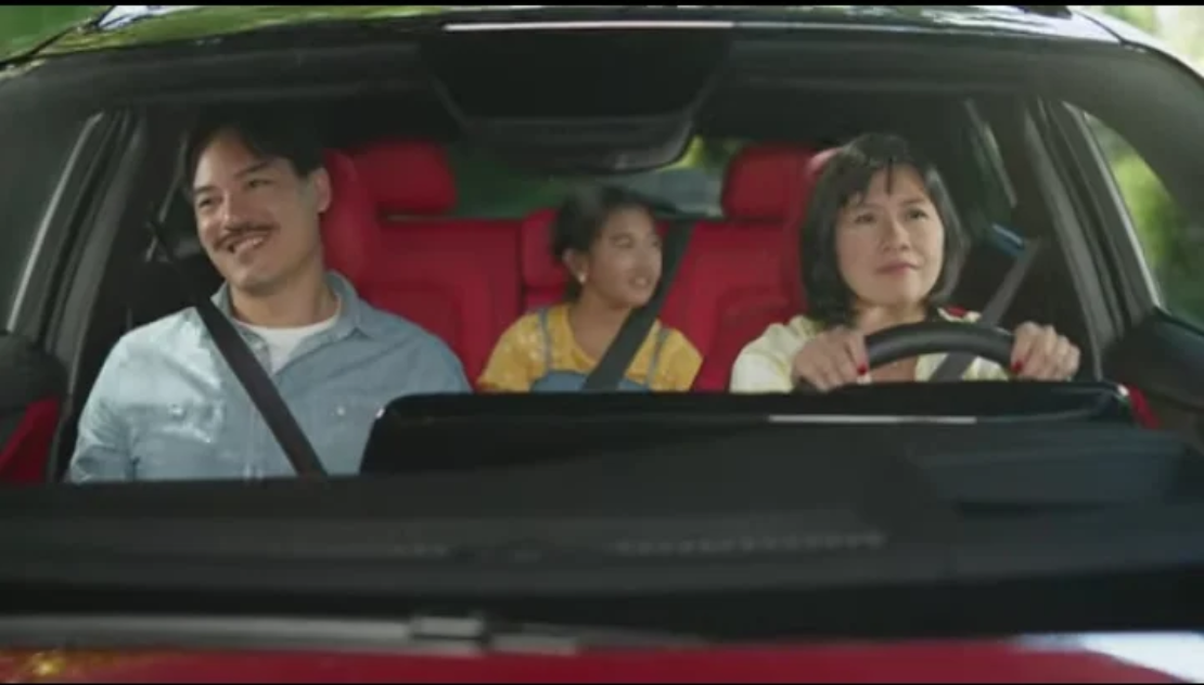 Angela Chew's commercial from Chevy EV, booked with her family.