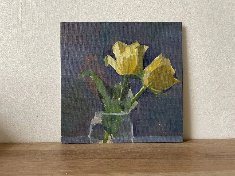 Yellow Roses, 20x20cm / sold