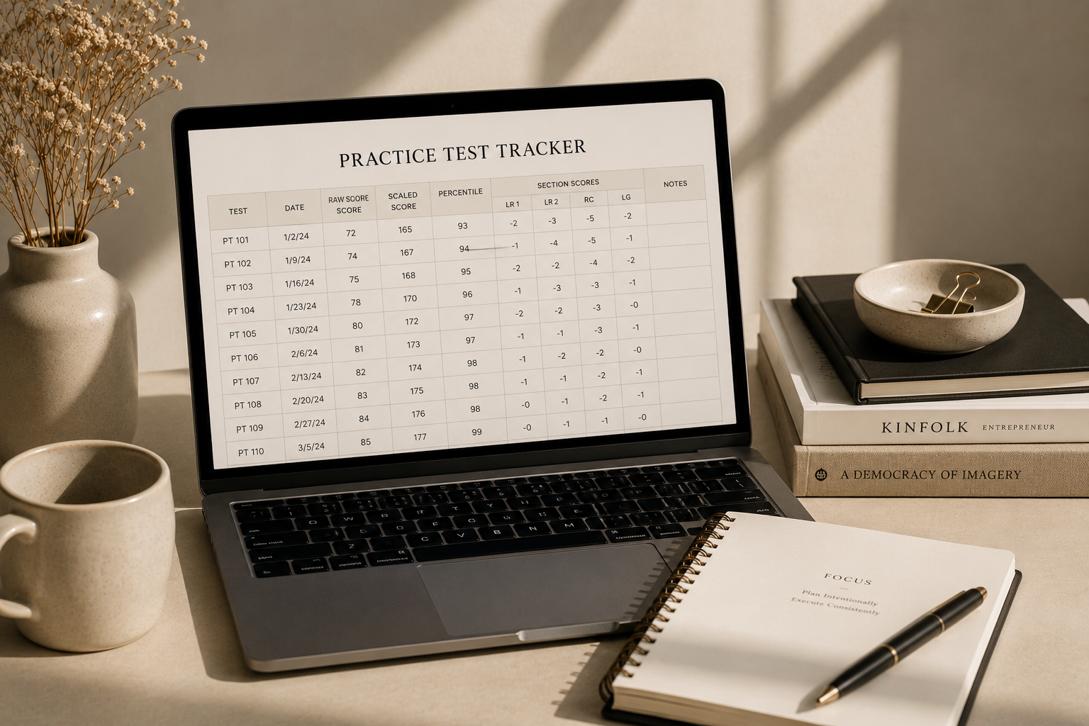 Practice Test Tracker