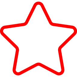 Red outline of a star shape.