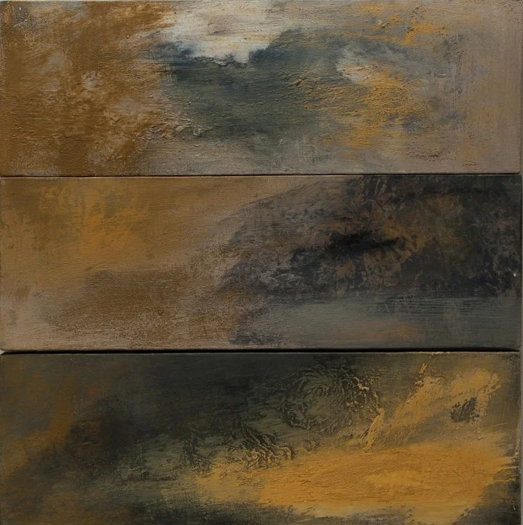 Sur Mer, Mixed media abstract landscape