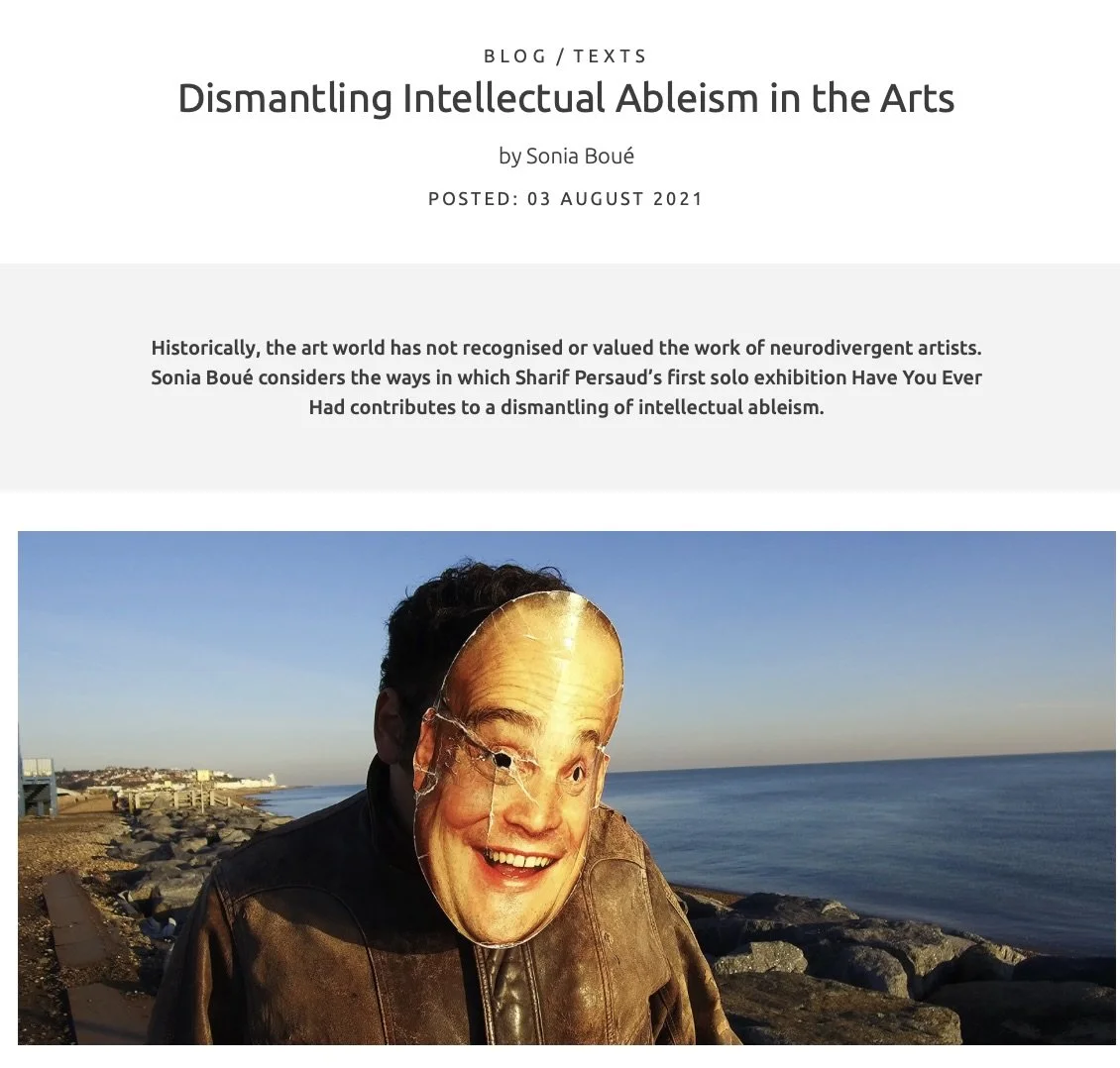 Dismantling Intellectual Ableism in the Arts, Autograph, 2021