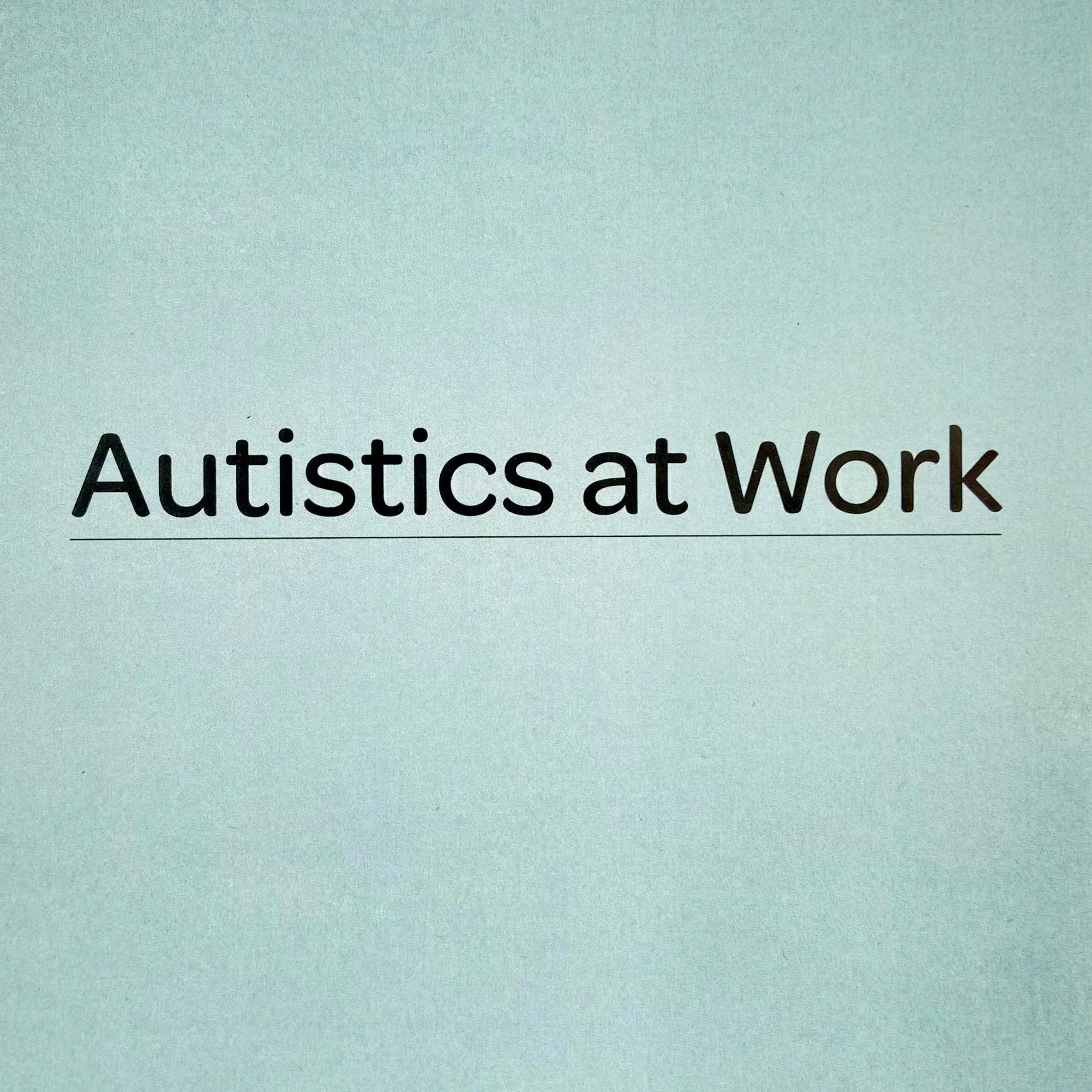 Autistics at Work PDF, BOM, 2023