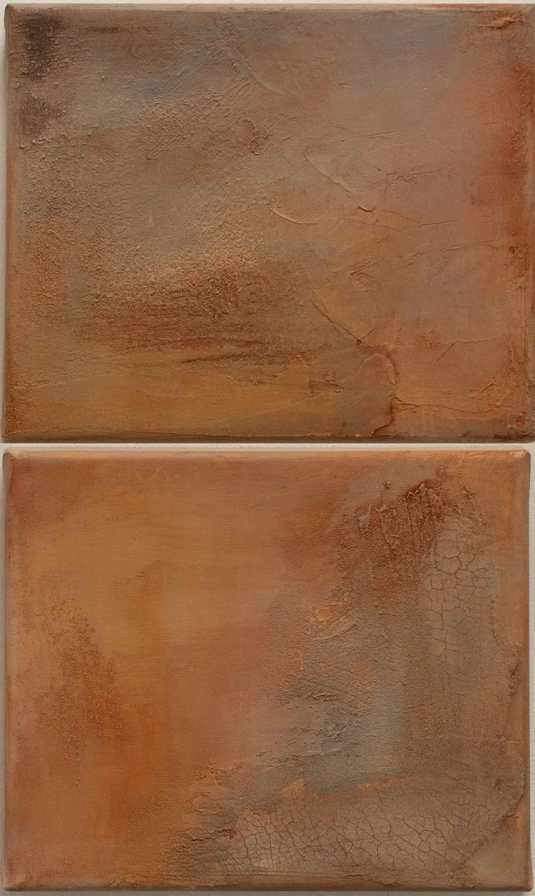 Diptych, Two abstract landscape paintings