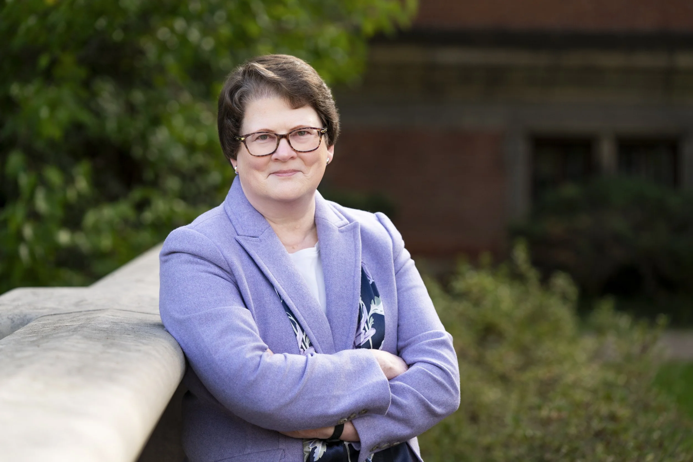Lisa Lambert poses for a portrait on Chatham’s Shadyside Campus. (Nancy Andrews)