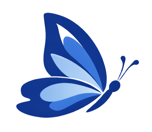 RPC Accountancy butterfly logo in navy
