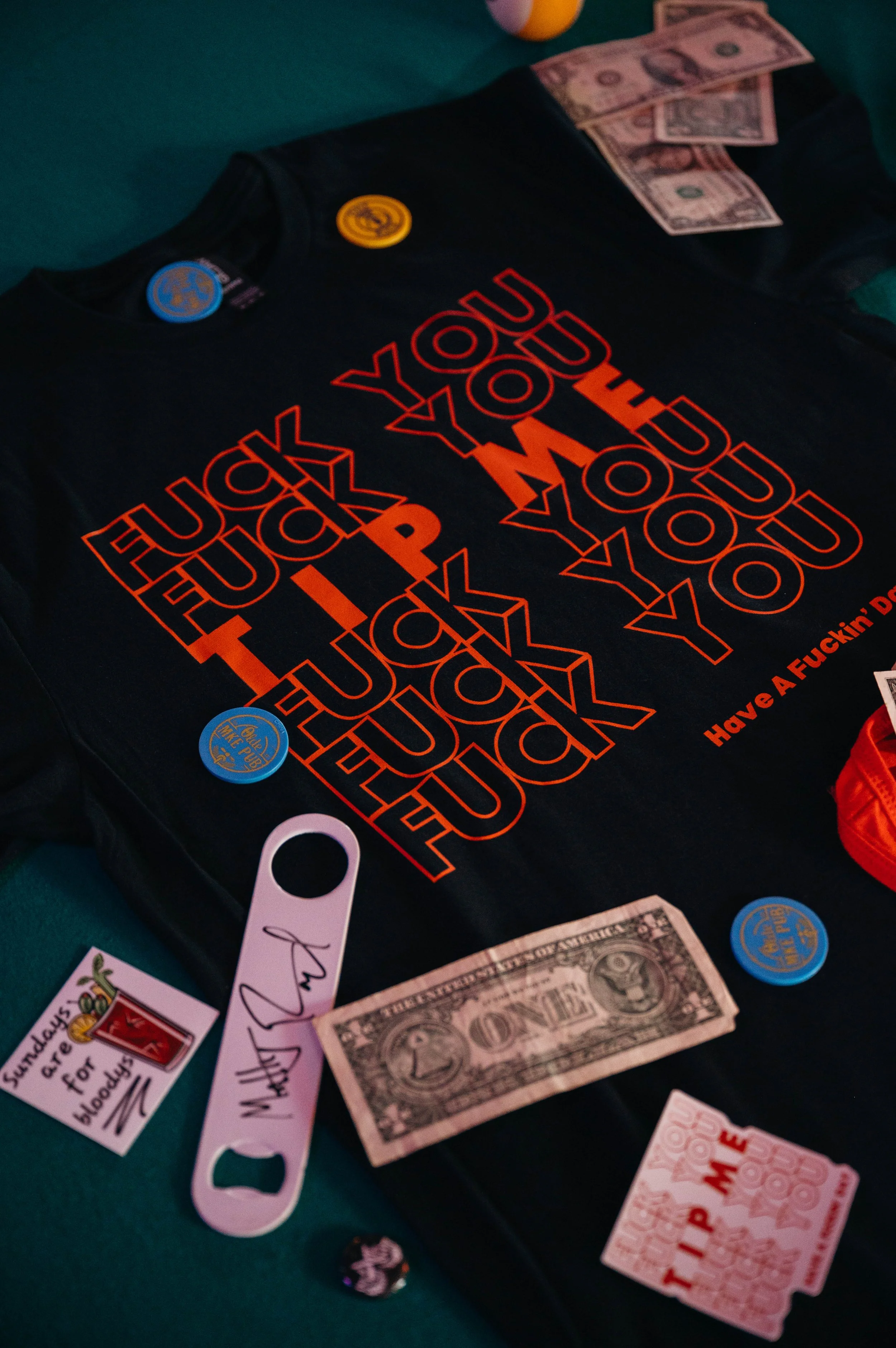 FU Tip Me T-Shirt Unisex- Black