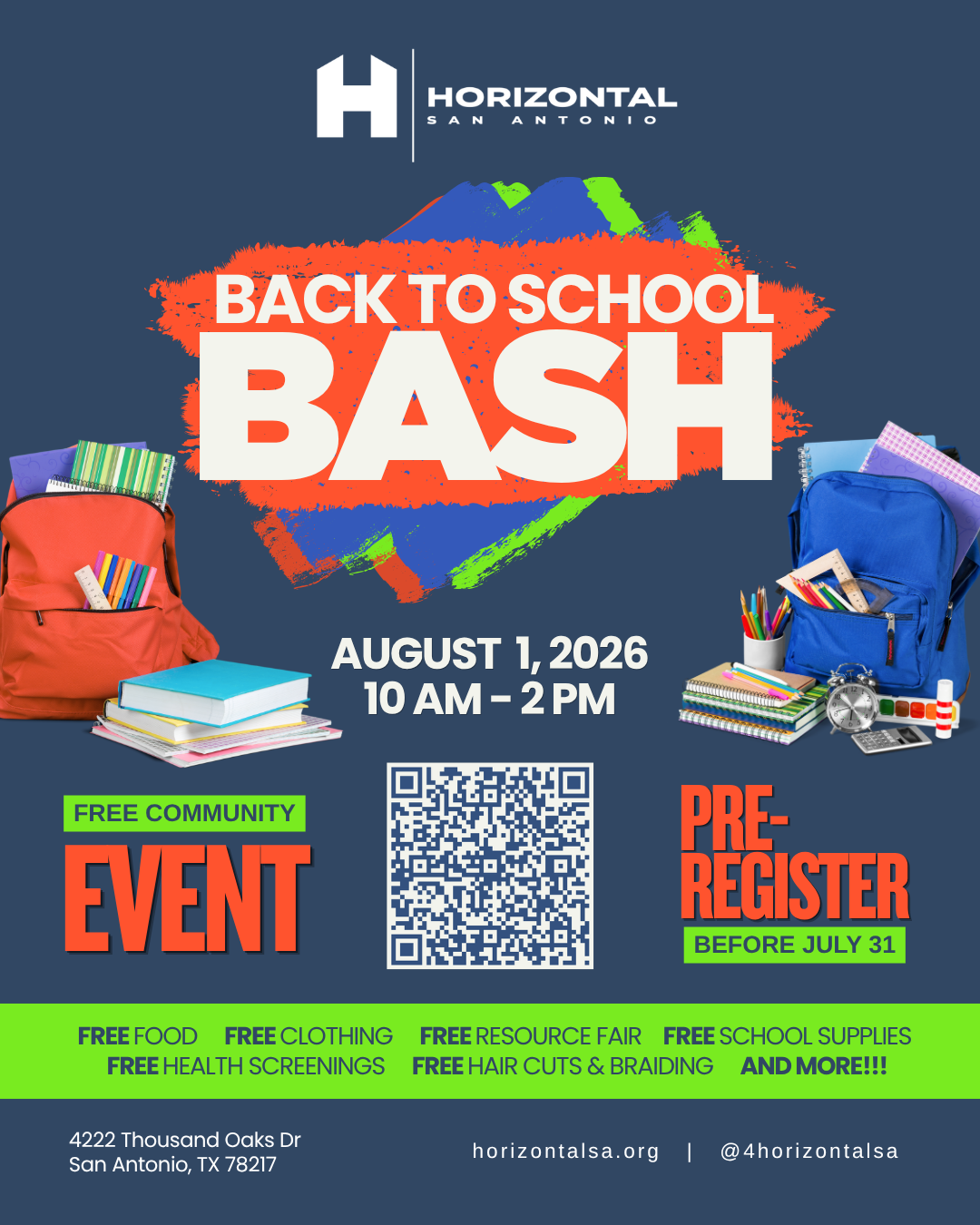 flyer for Back to School Event