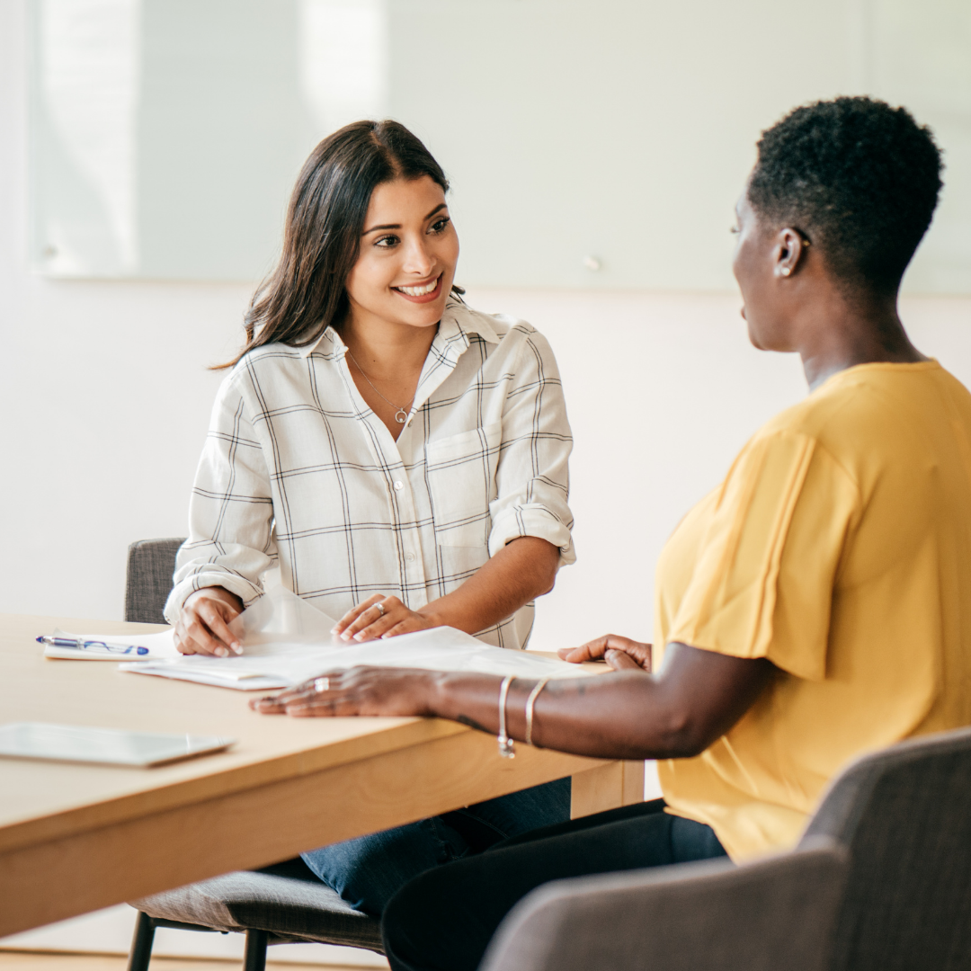 woman meeting with a success coach