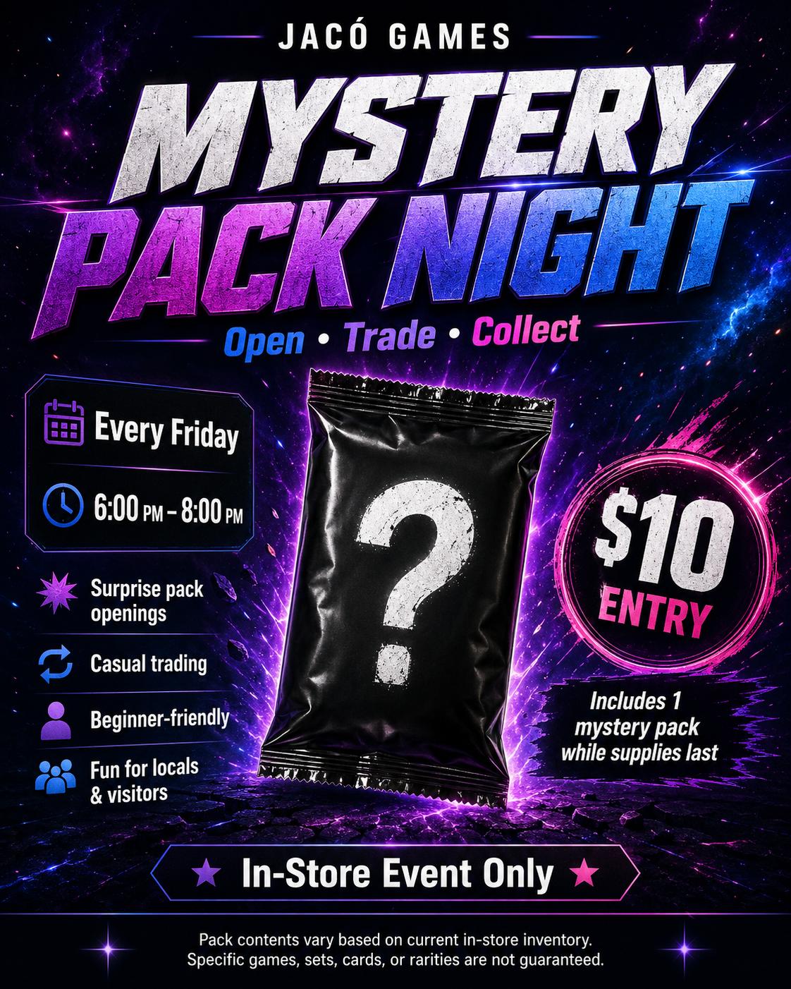 Mystery Pack Night