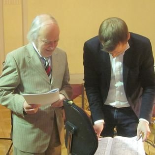 Jaan Rääts and Risto Joost in rehearsal 