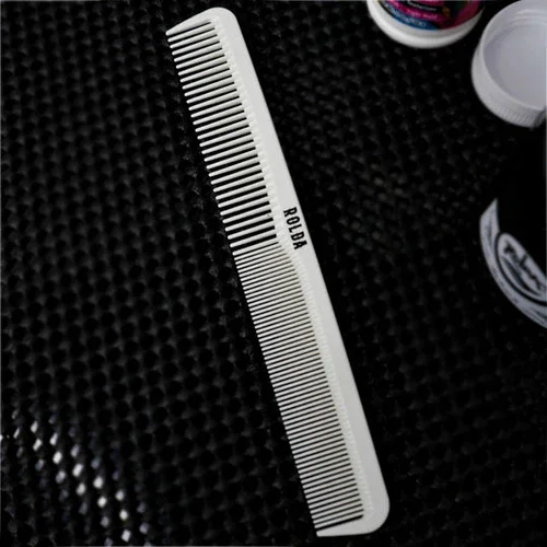 Rolda 7" Carbon-Fiber Barber Styling Comb - White 2.webp