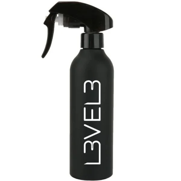 L3 Level 3 Rubberized Spray Bottle - Precise Action Mist Bottle for Effortless Hair Styling