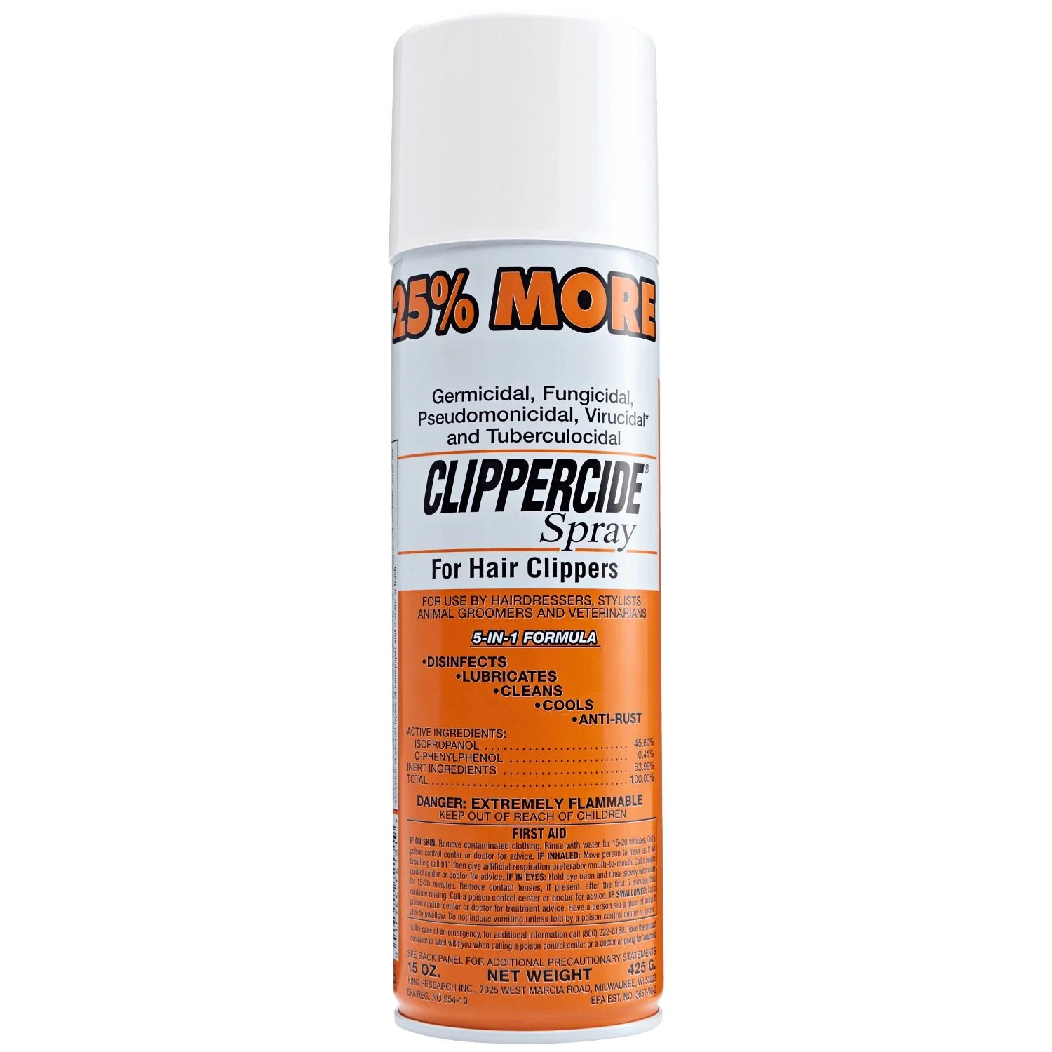 Clippercide Disinfecting & Lubricating Clipper Spray (15oz)