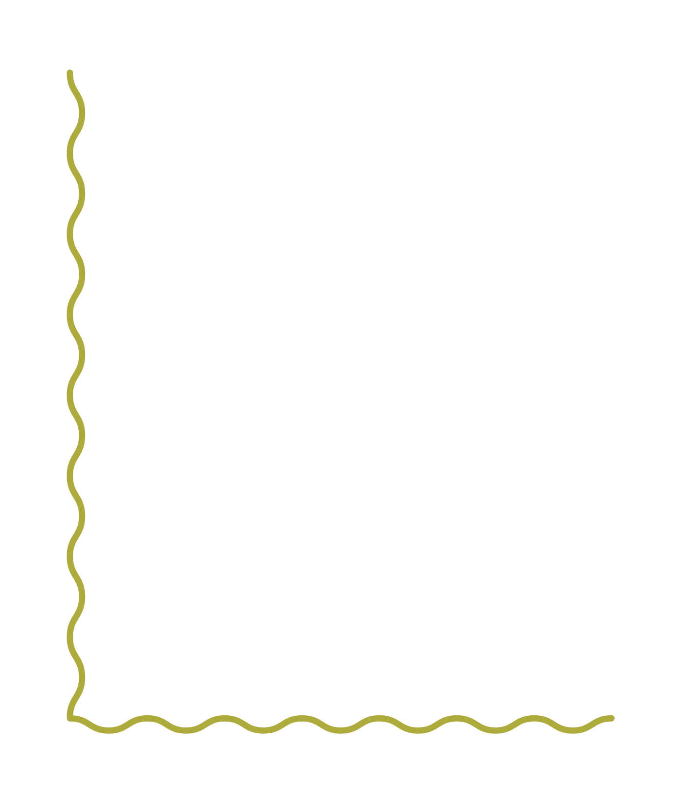 Decorative squiggly green line