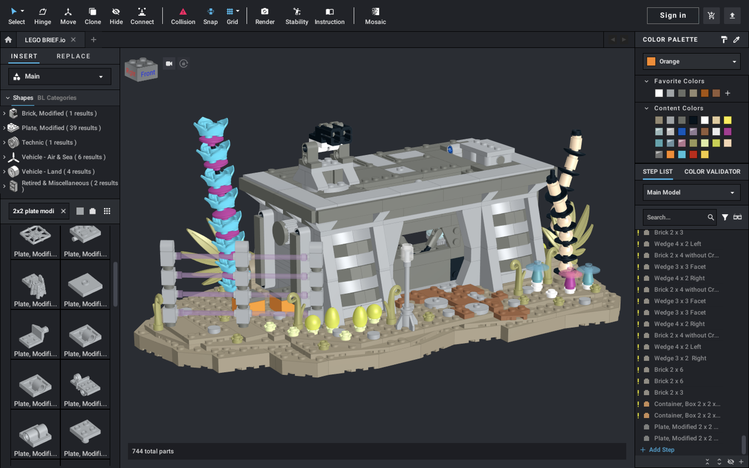Completed structure