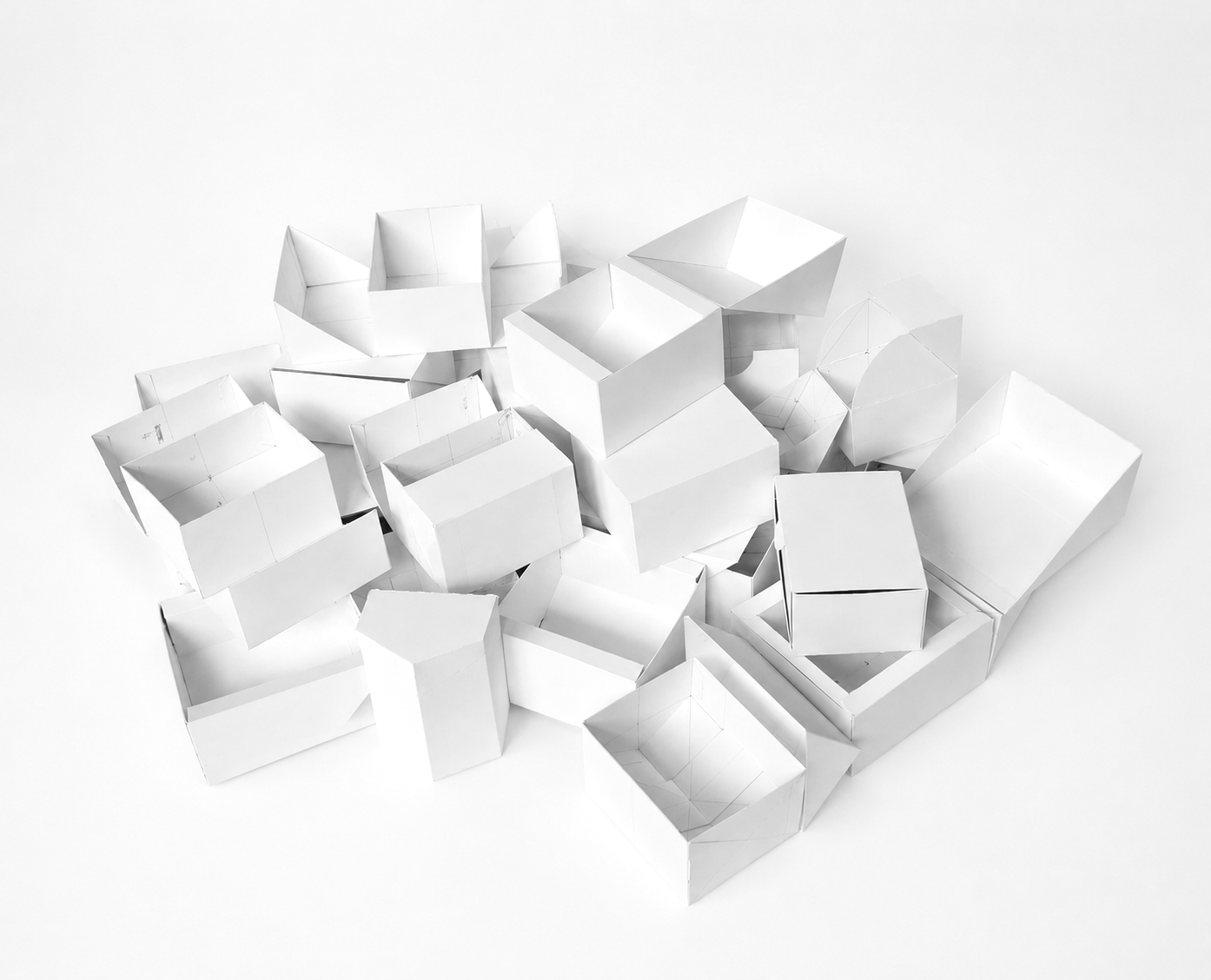 Different box designs tested over the course of the project