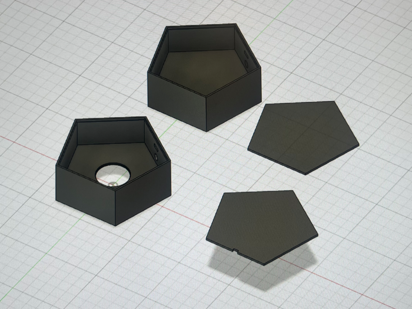 Top and bottom outer casing created on Fusion 360