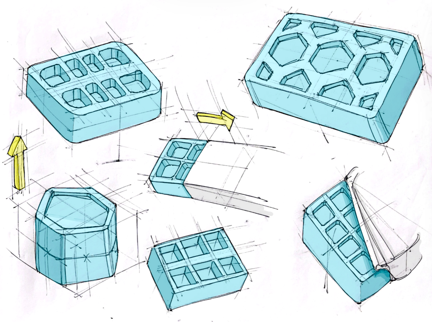Early concepts of the dog bed design