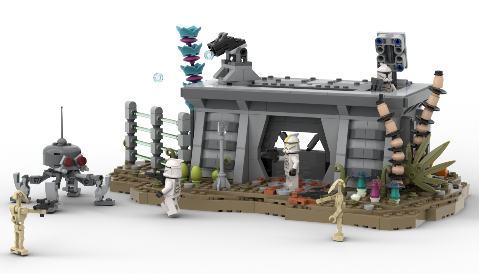 Final model render - Front view