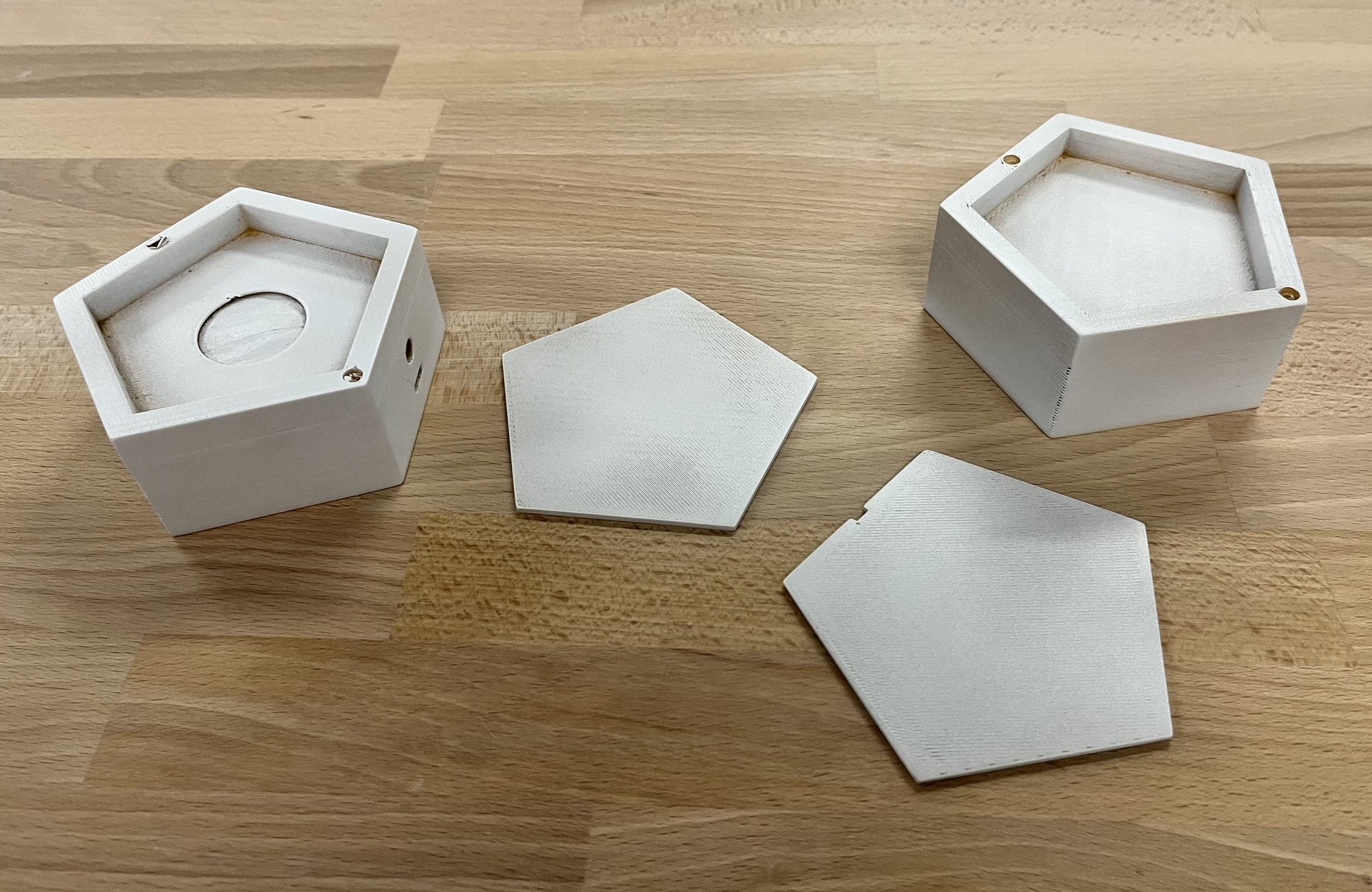 Outer casing 3D printed from PLA