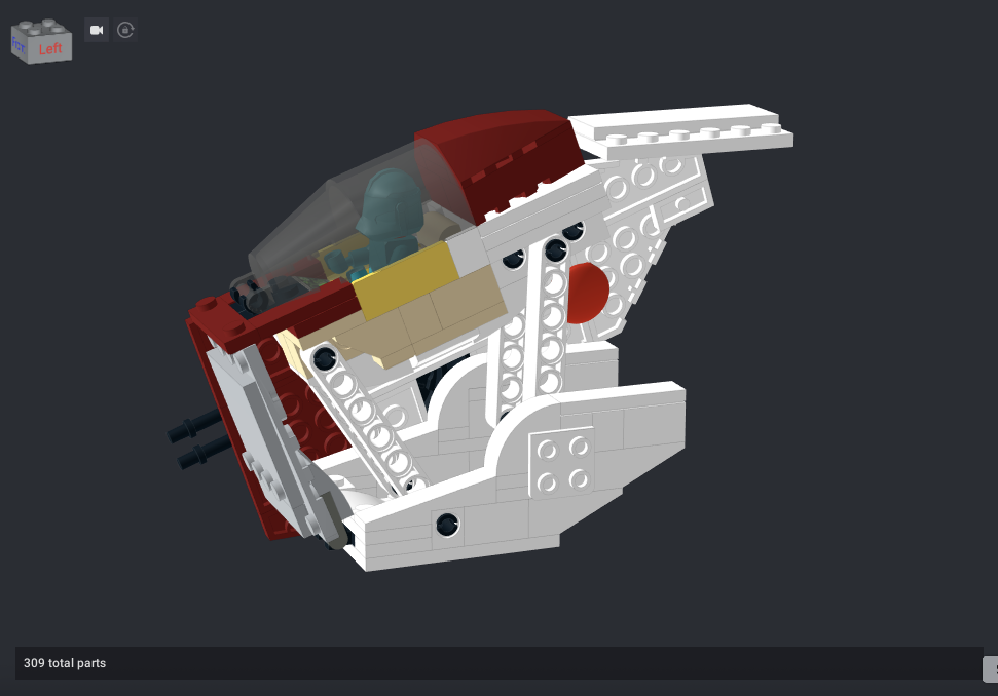 Starting with the cockpit, this established the scale for the set