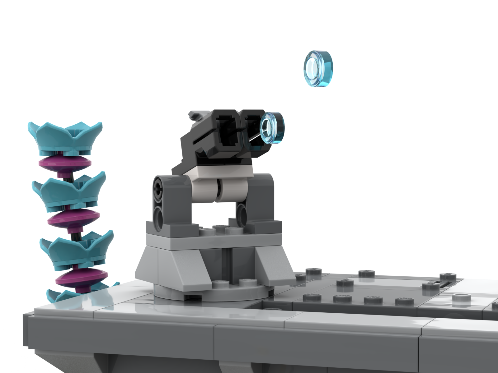 Rotating turret with stud launching function