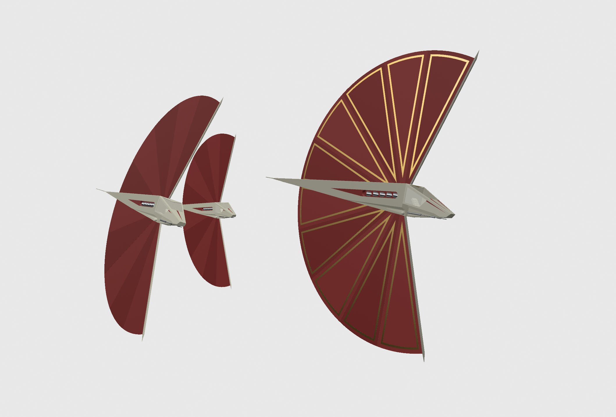 Dart Wings are designed to operate in coordinated hunting fleets, led by an enhanced command variant known as the Aquila.