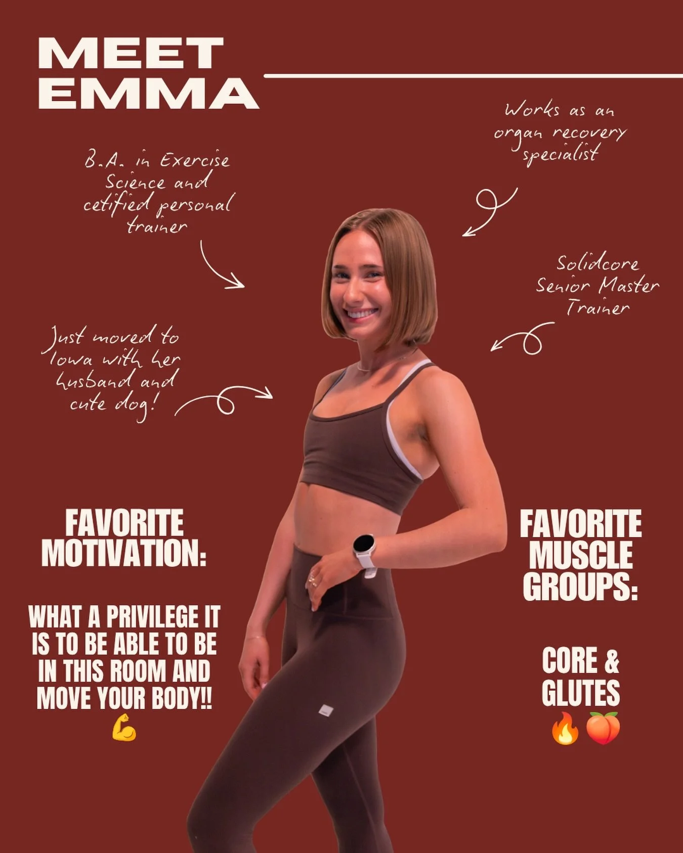 🚨 NEW INSTRUCTOR ALERT: MEET EMMA 🚨

And she&rsquo;s coming in with some serious experience. 👀

Emma joins the Formacore team as a former Senior Master Coach at [solidcore], bringing years of experience, expert-level coaching, and a love for that 