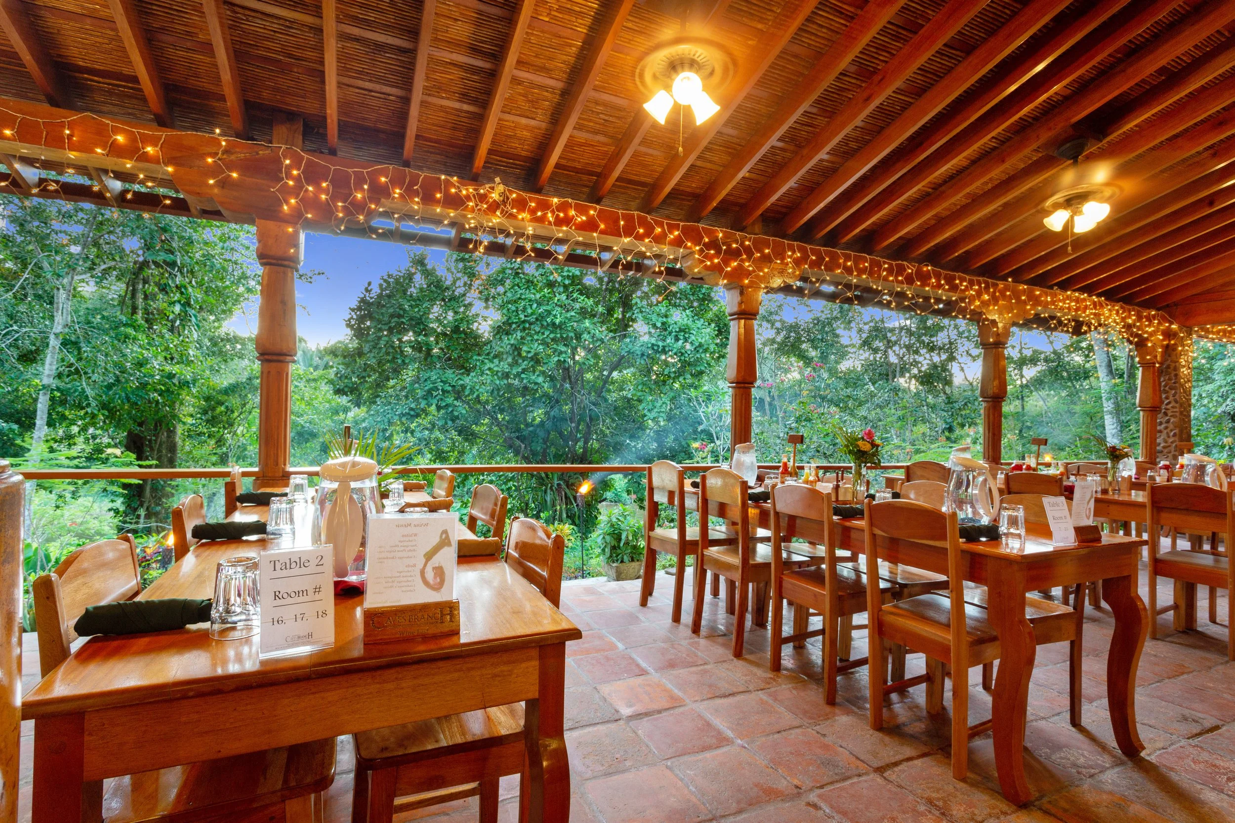 Dining Room at Caves Branch Jungle Lodge