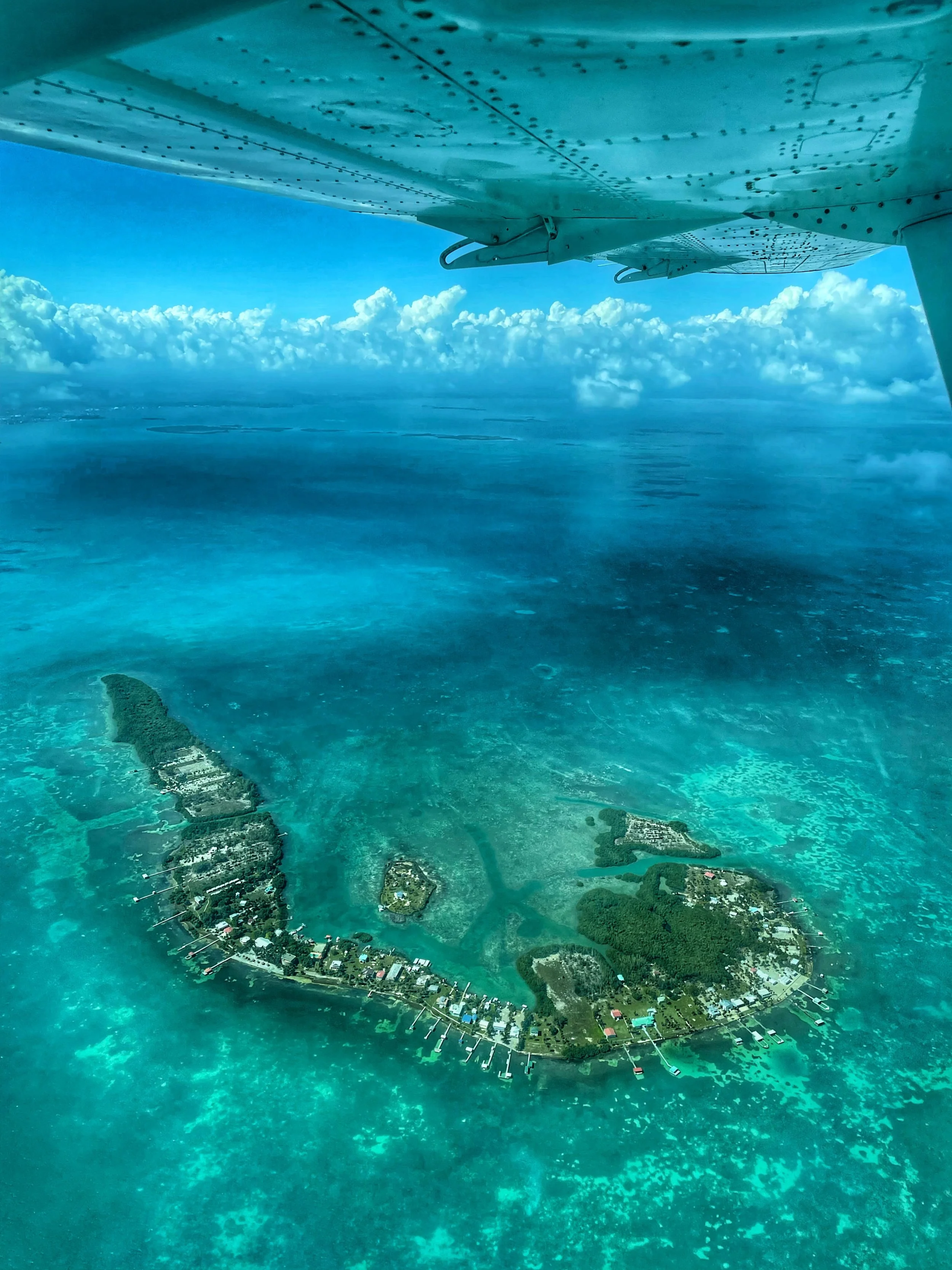 Sky view of St. Georges Caye