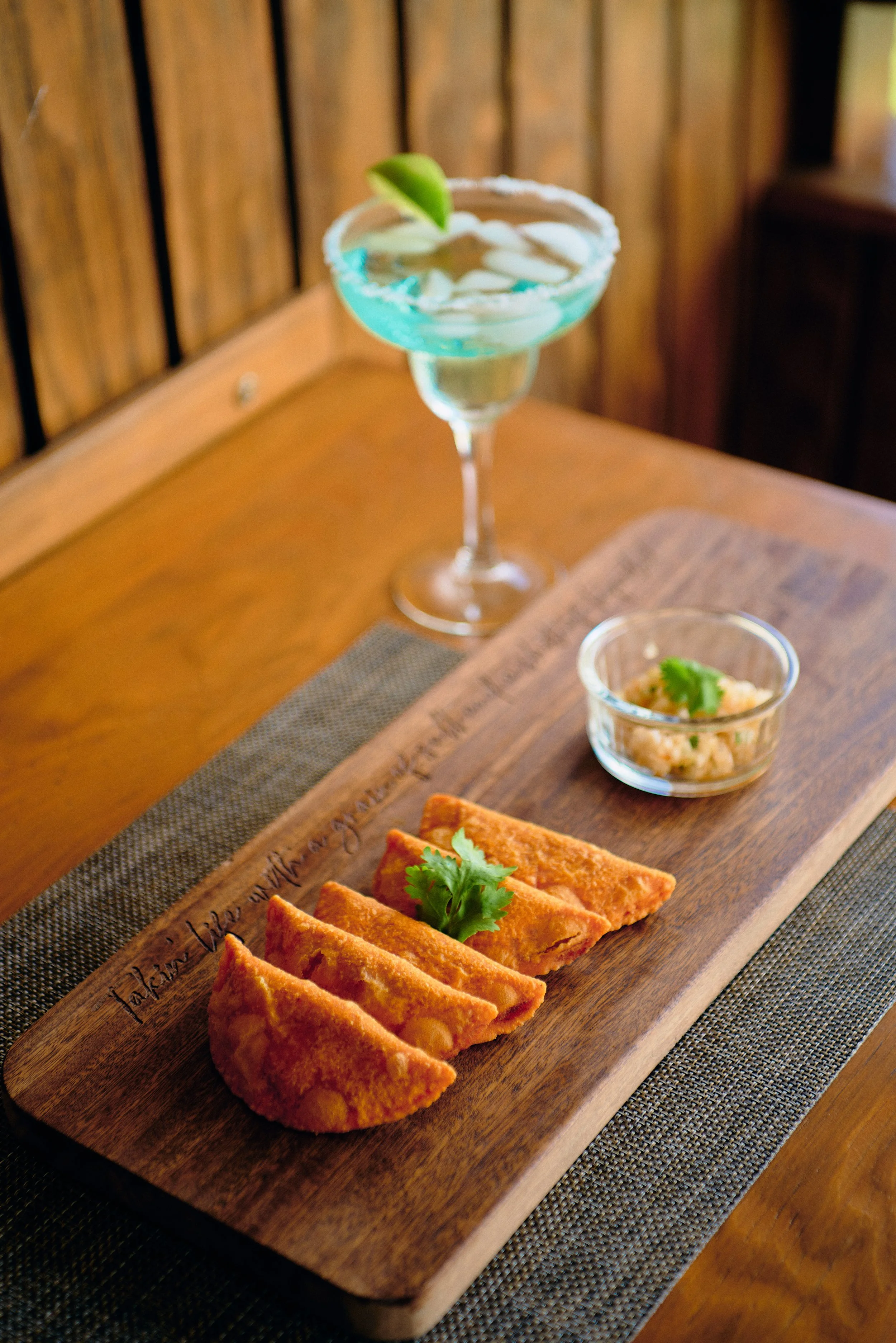 Served Empanades at casa Al Mar