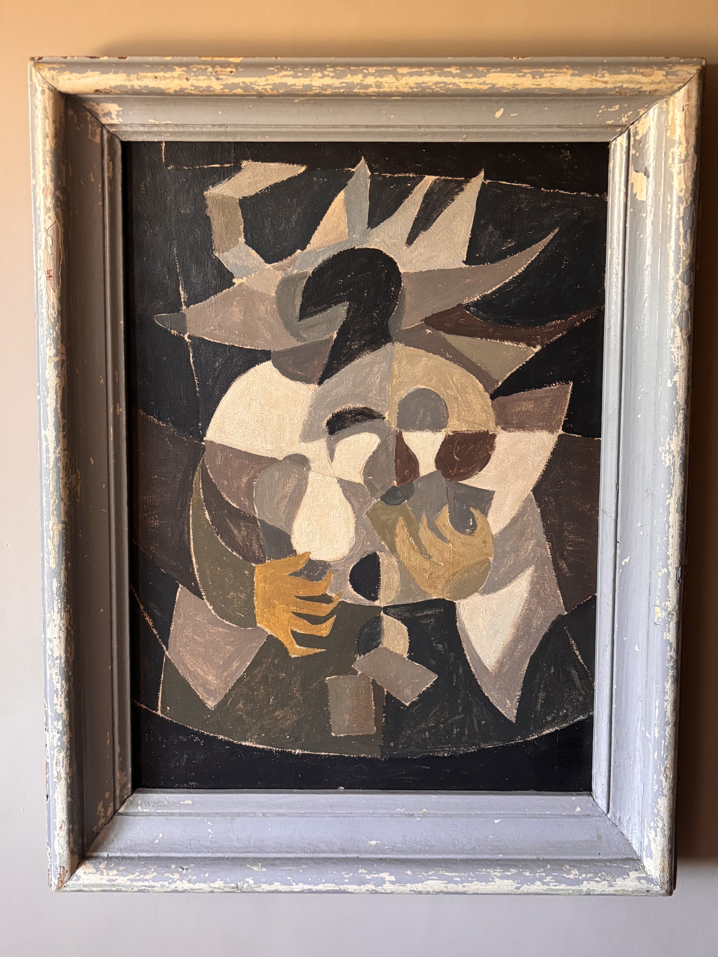 Man seated at a card table