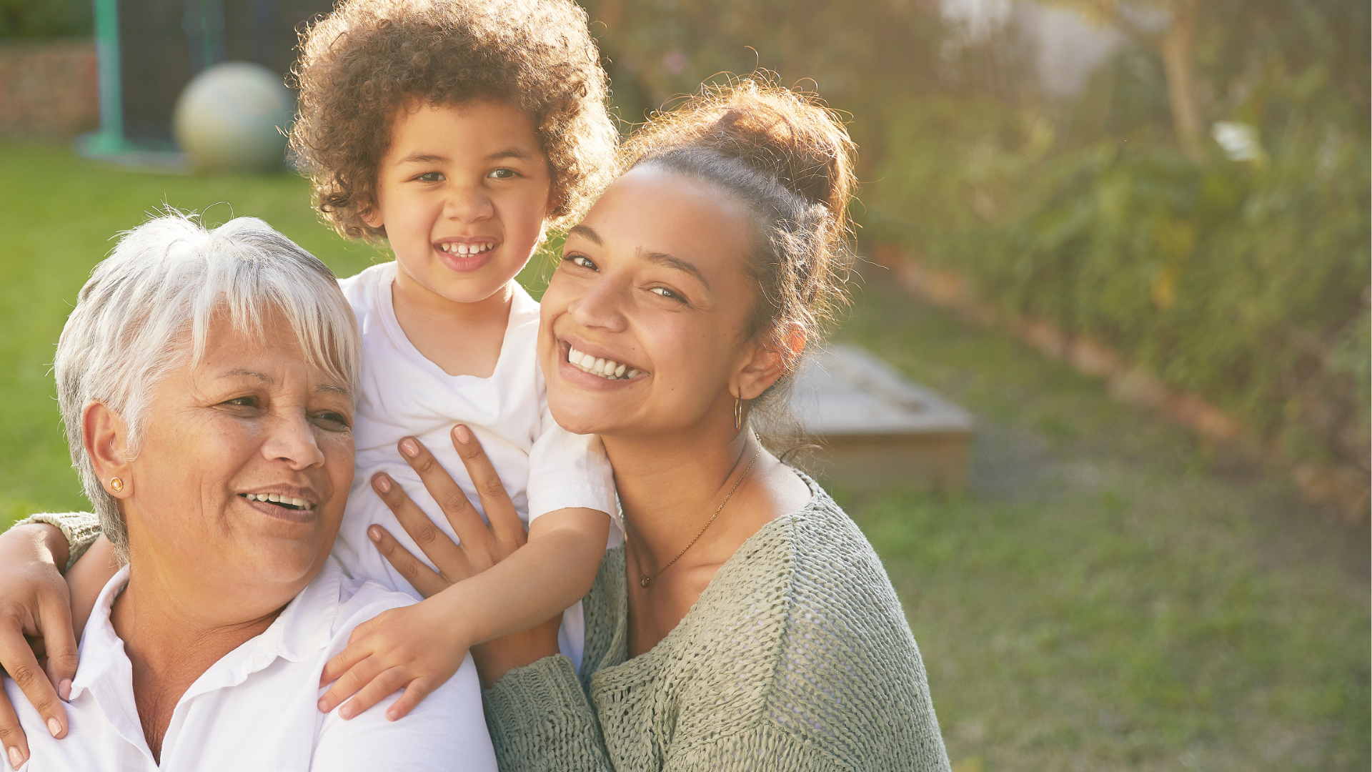 Grandmother, mother and grandson