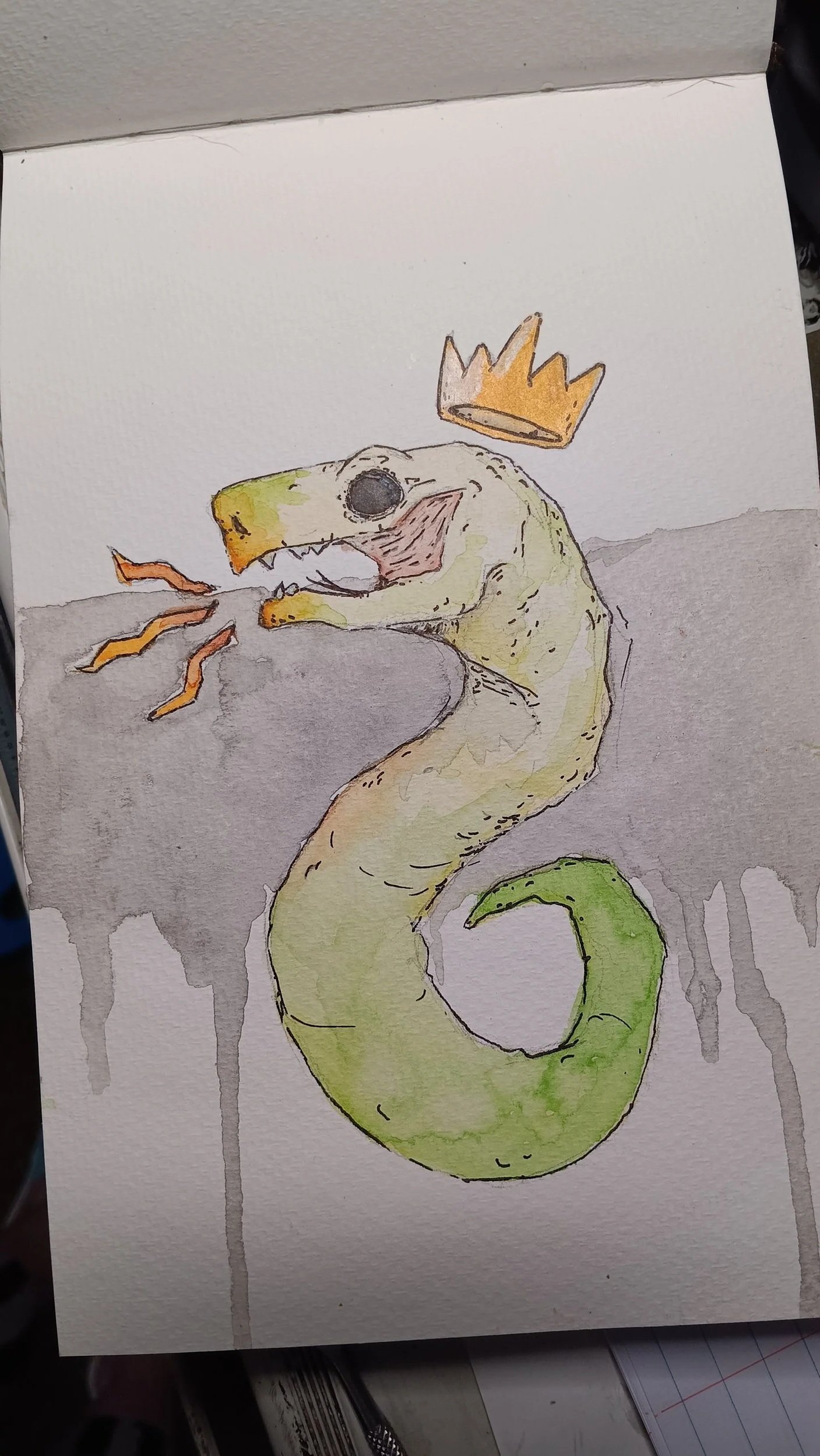 Snek- #toxicpressstudios #watercolor