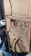 Wood burned Woodsman