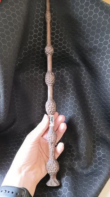 Elder Wand- Hand carved/stained 