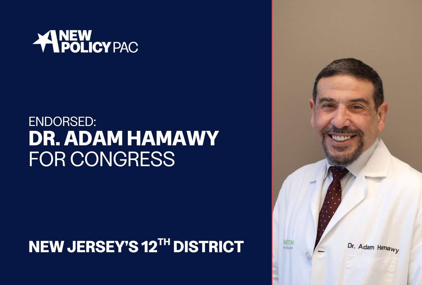 A New Policy PAC Endorses Dr. Adam Hamawy 