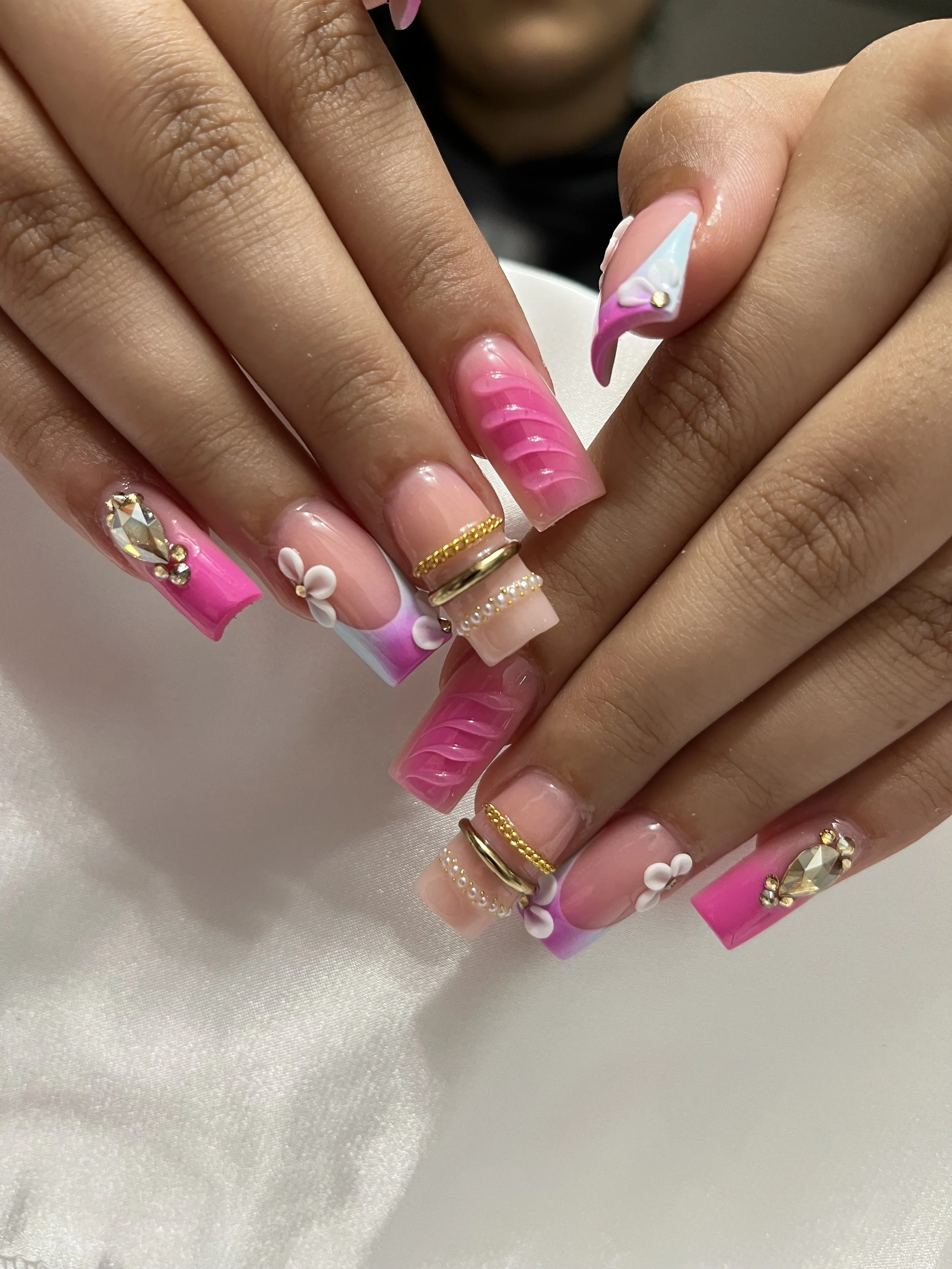 Pink Floral Drip