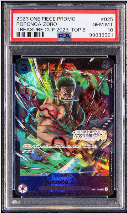 2023 One Piece Promo Treasure Cup 2023 Top 8 #025 Roronoa Zora - PSA GEM MT 10