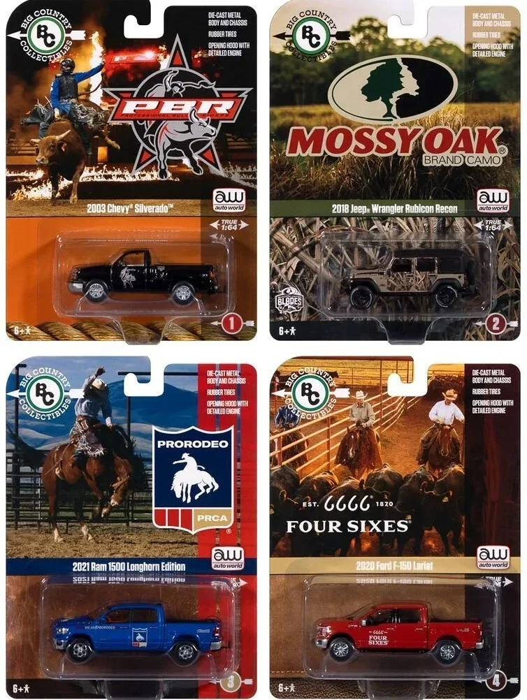 AUTO WORLD 1:64 BIG COUNTRY COLLECTIBLES 2024 RELEASE 1 SET OF 4 PC