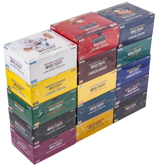 2022-26 One Piece Card Game Factory-Sealed Booster Box Collection (15 Boxes)