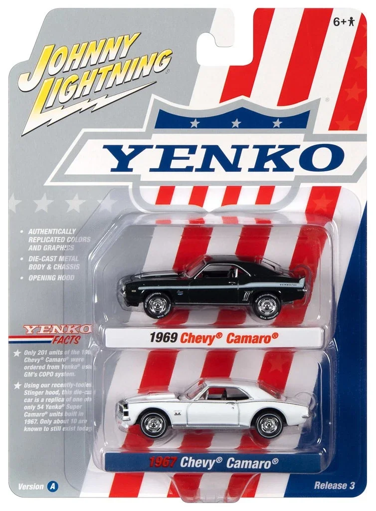Johnny Lightning 1:64 1969 Chevy Camaro and 1967 Chevy 2 Car Set Series A