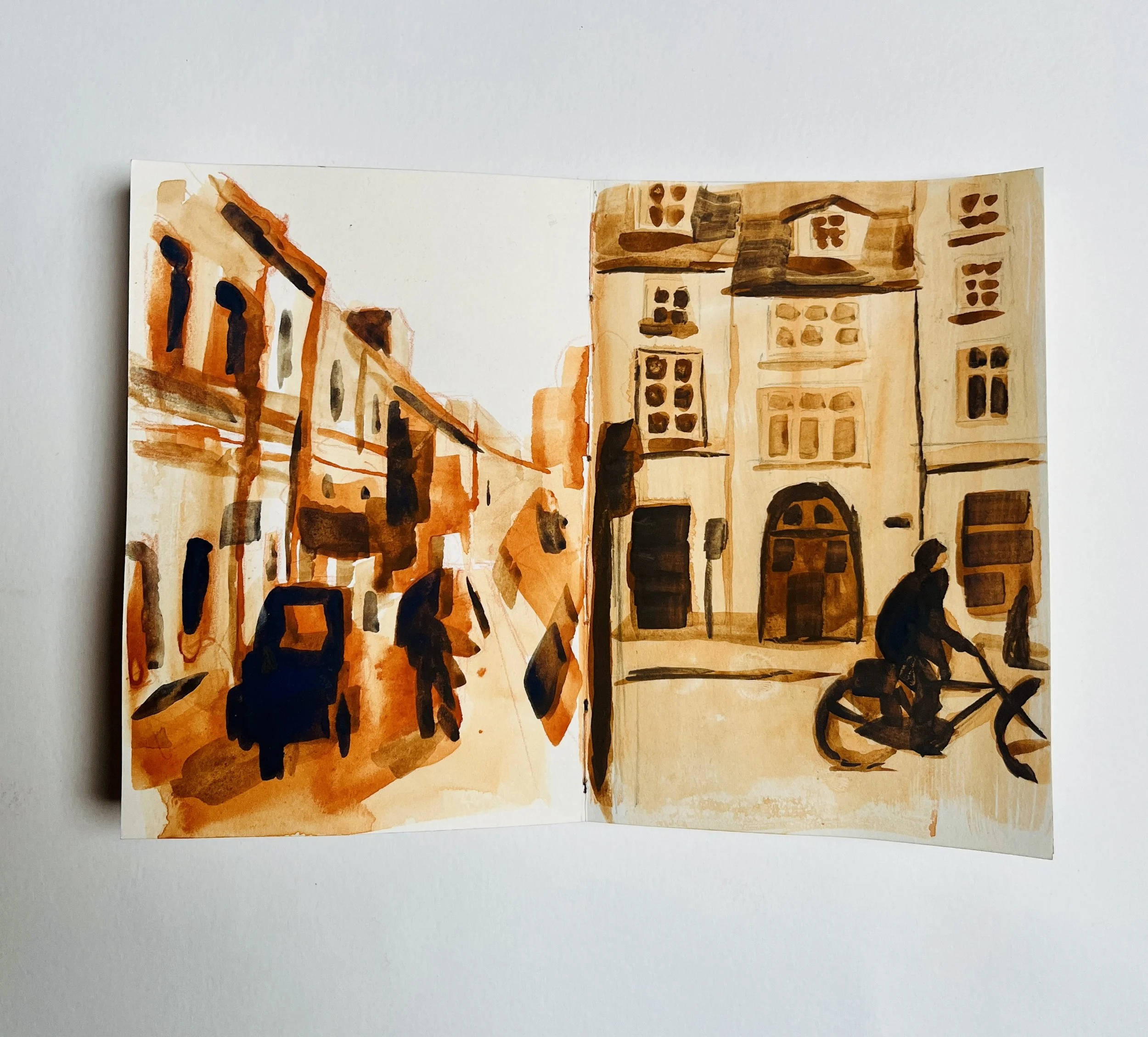Copenhagen gouache painting