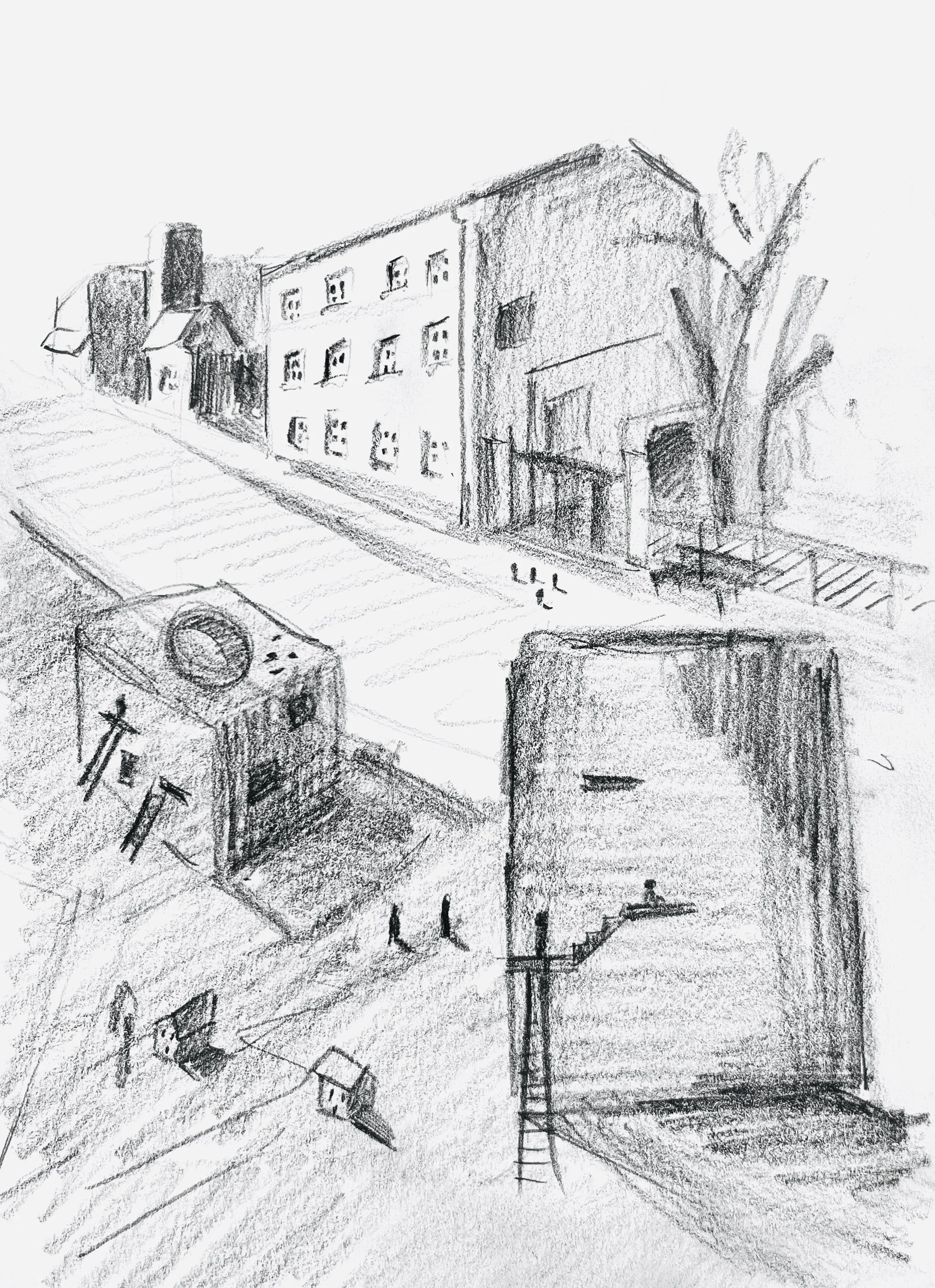 coffee shop sketching