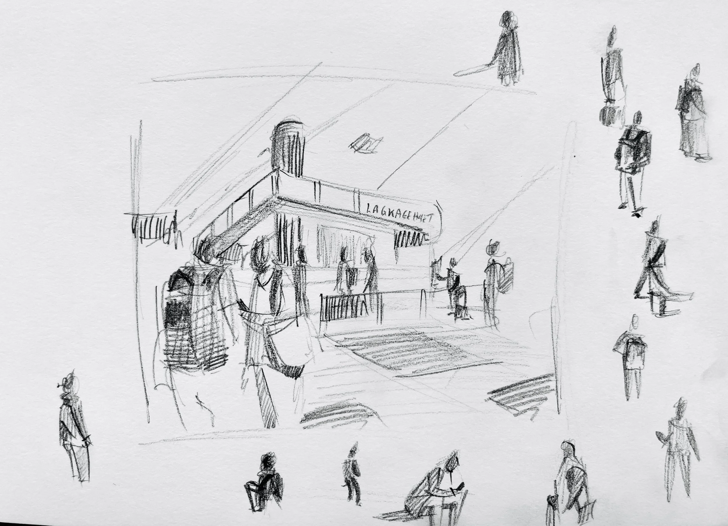 airport sketch