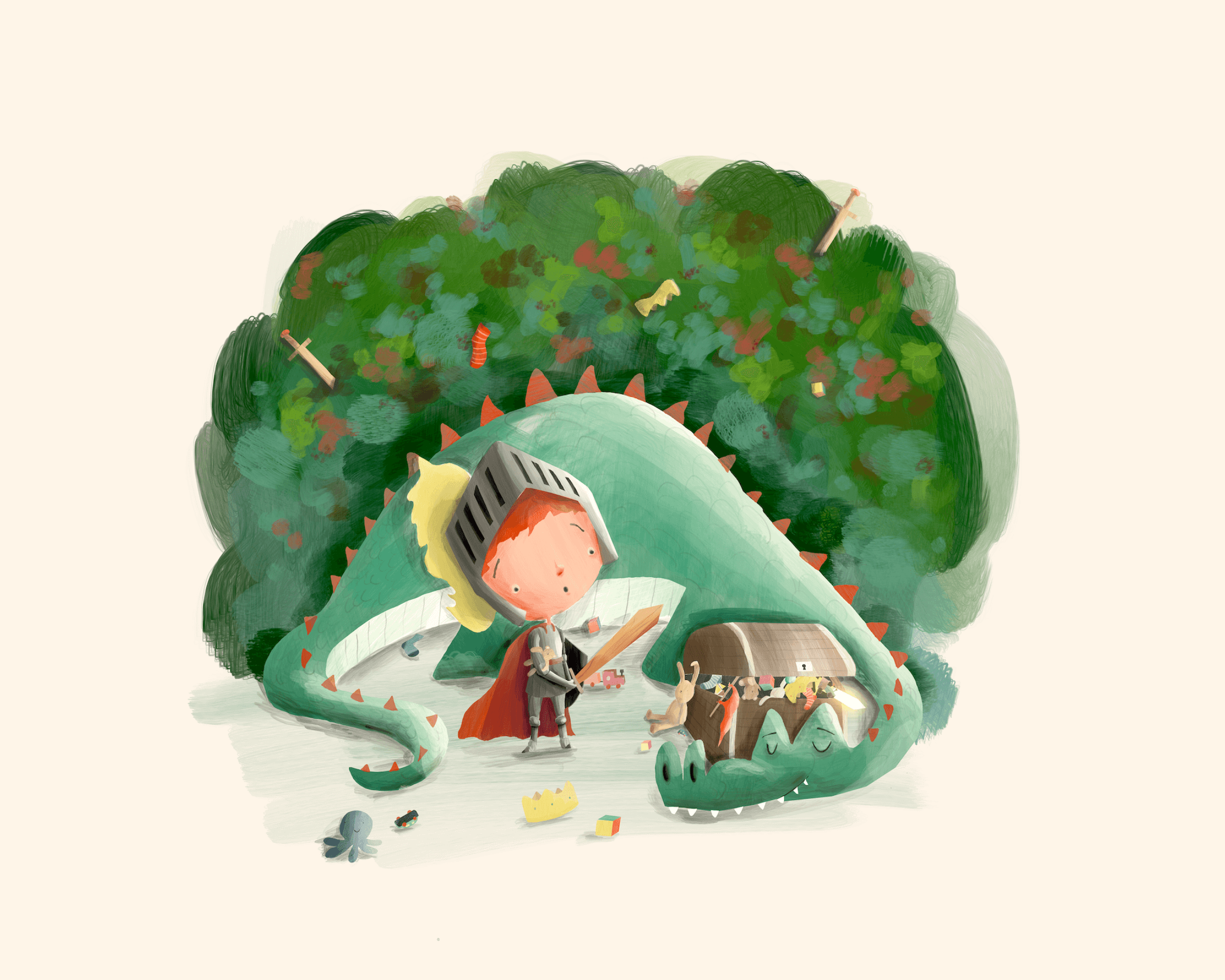 Boy & Dragon spot illustration by Tommy Hardman. Added to Tommy Hardman's Illustration Portfolio. One of the best up and coming children's book illustrators in the UK.