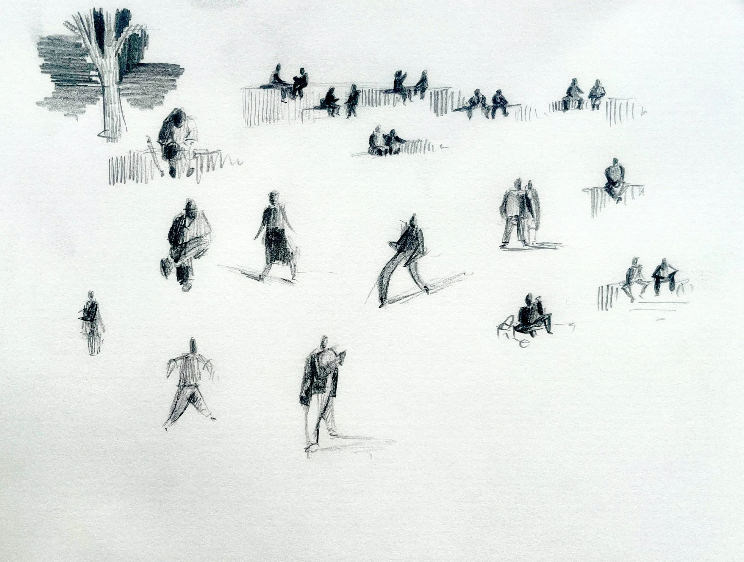 little people sketching