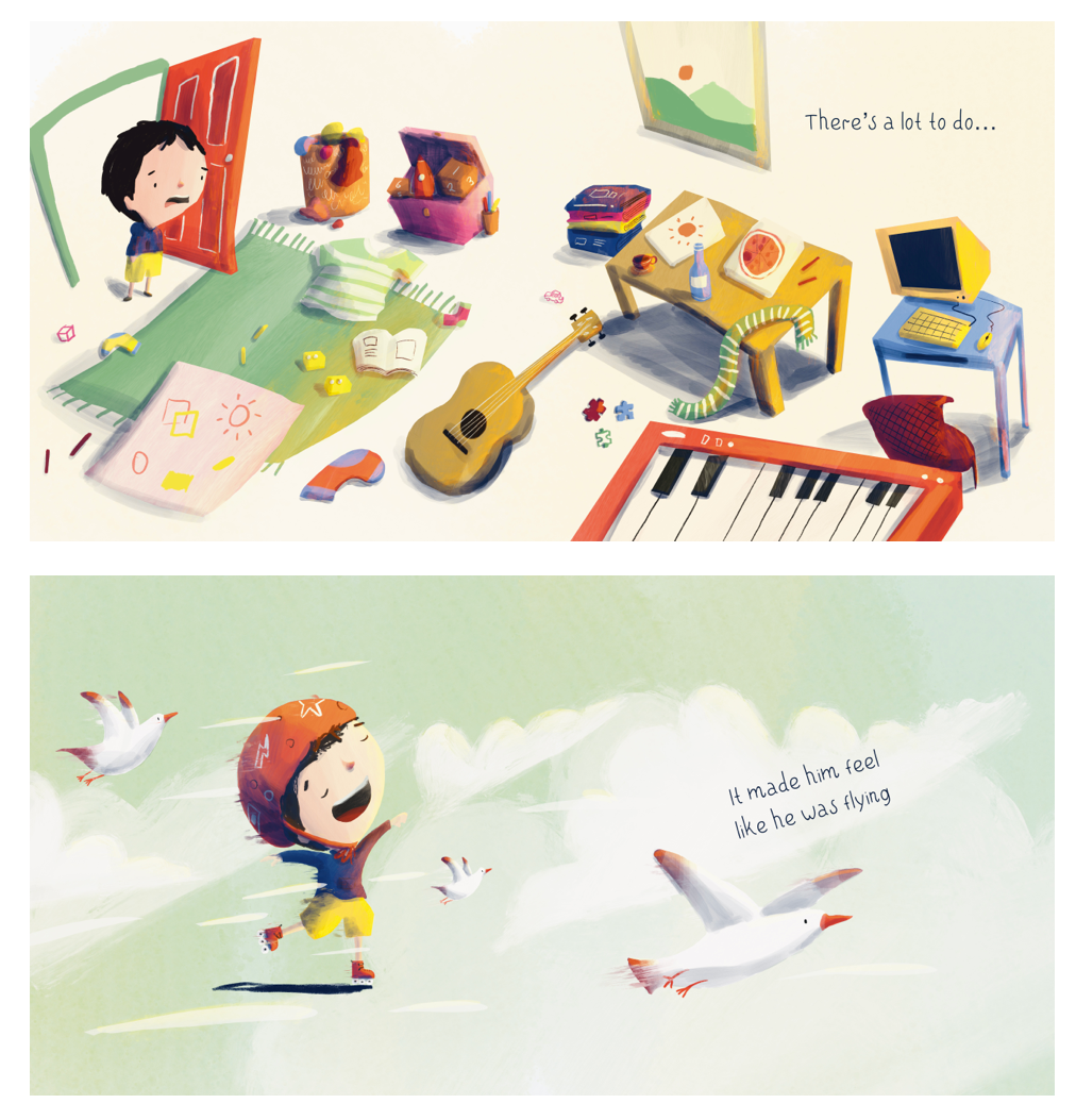 Tommy's Magic Skates. Added to Tommy Hardman's Illustration Portfolio. One of the best up and coming children's book illustrators in the UK.